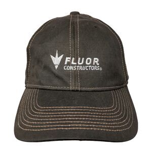Fluor Strapback Hat Brown One Size Embroidered Full Fit Made in Canada